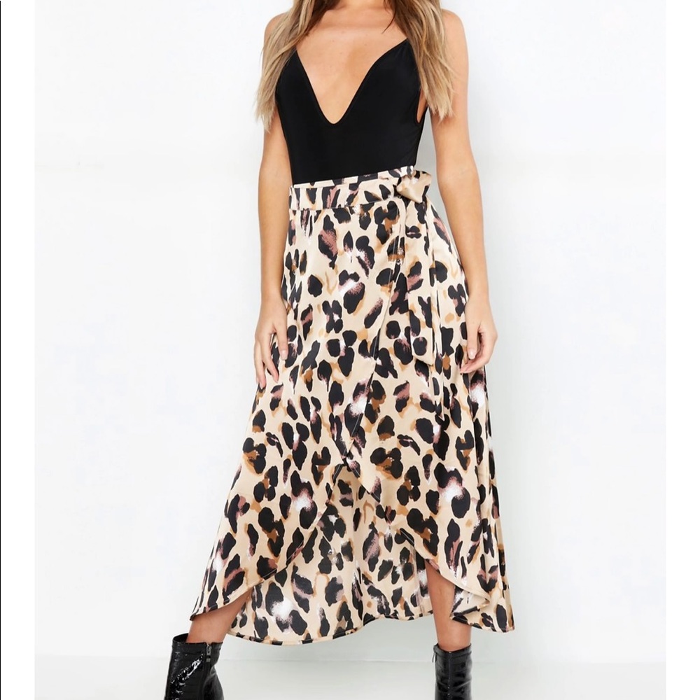 Boohoo Satin Skirt